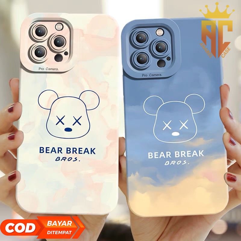 [AMCAL84] SOFTCASE PRO KAMERA MOTIF BEAR BROSS CUTE AESTHETIC FOR VIVO/OPPO/SAMSUNG/IPHONE/REALME/XI