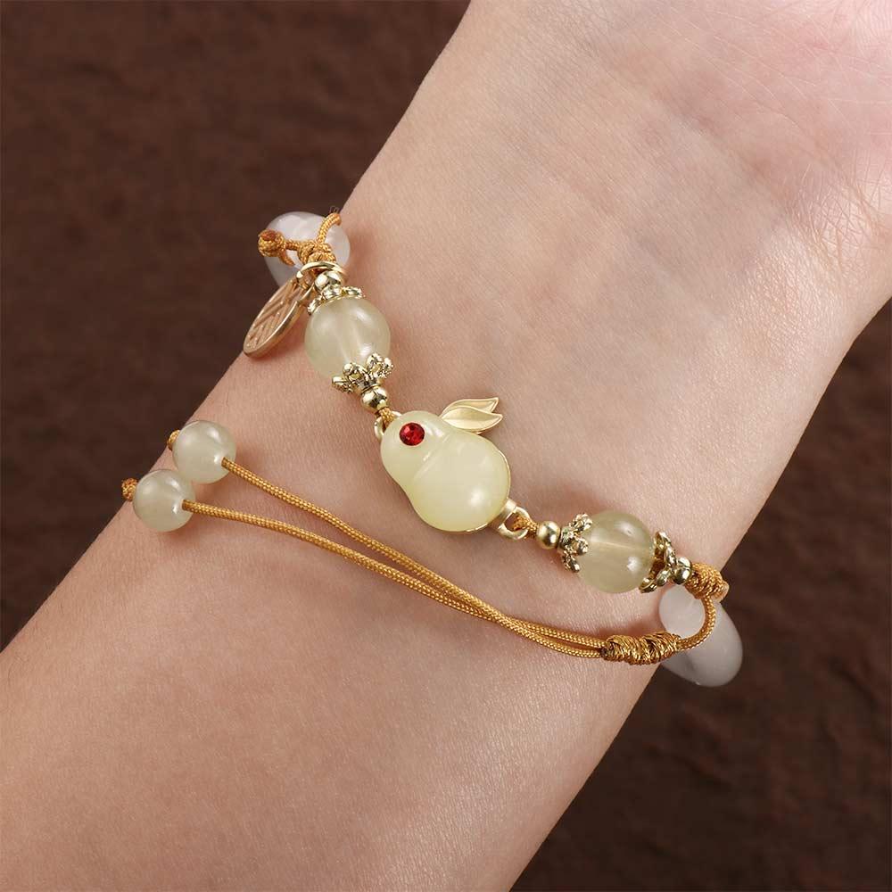 NEEDWAY Gelang Giok Imitasi Elegan Fashion Hadiah Perhiasan Aksesoris Gadis Wanita Women Bracelet