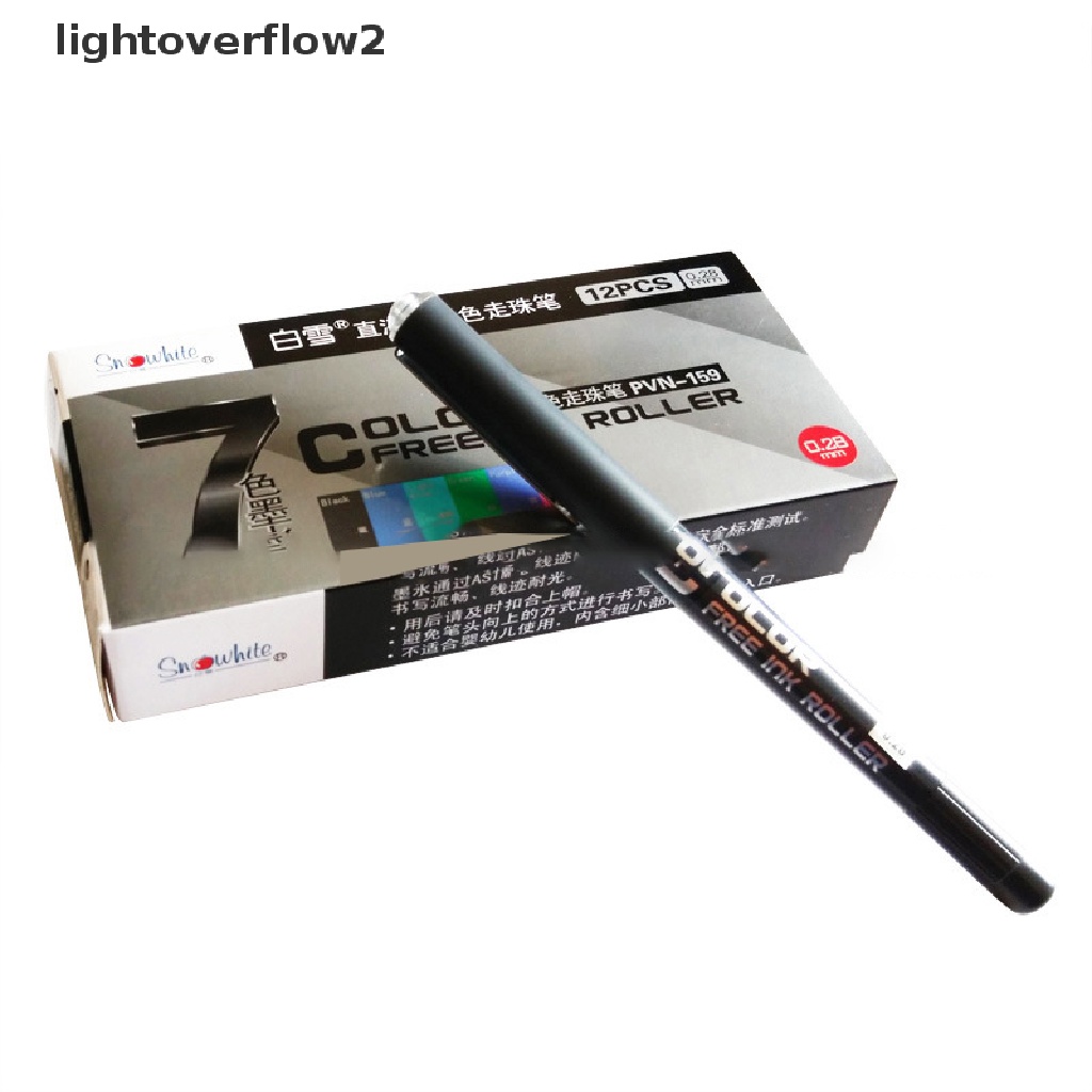 (lightoverflow2) Pulpen Gel Cair Lurus Untuk Kantor