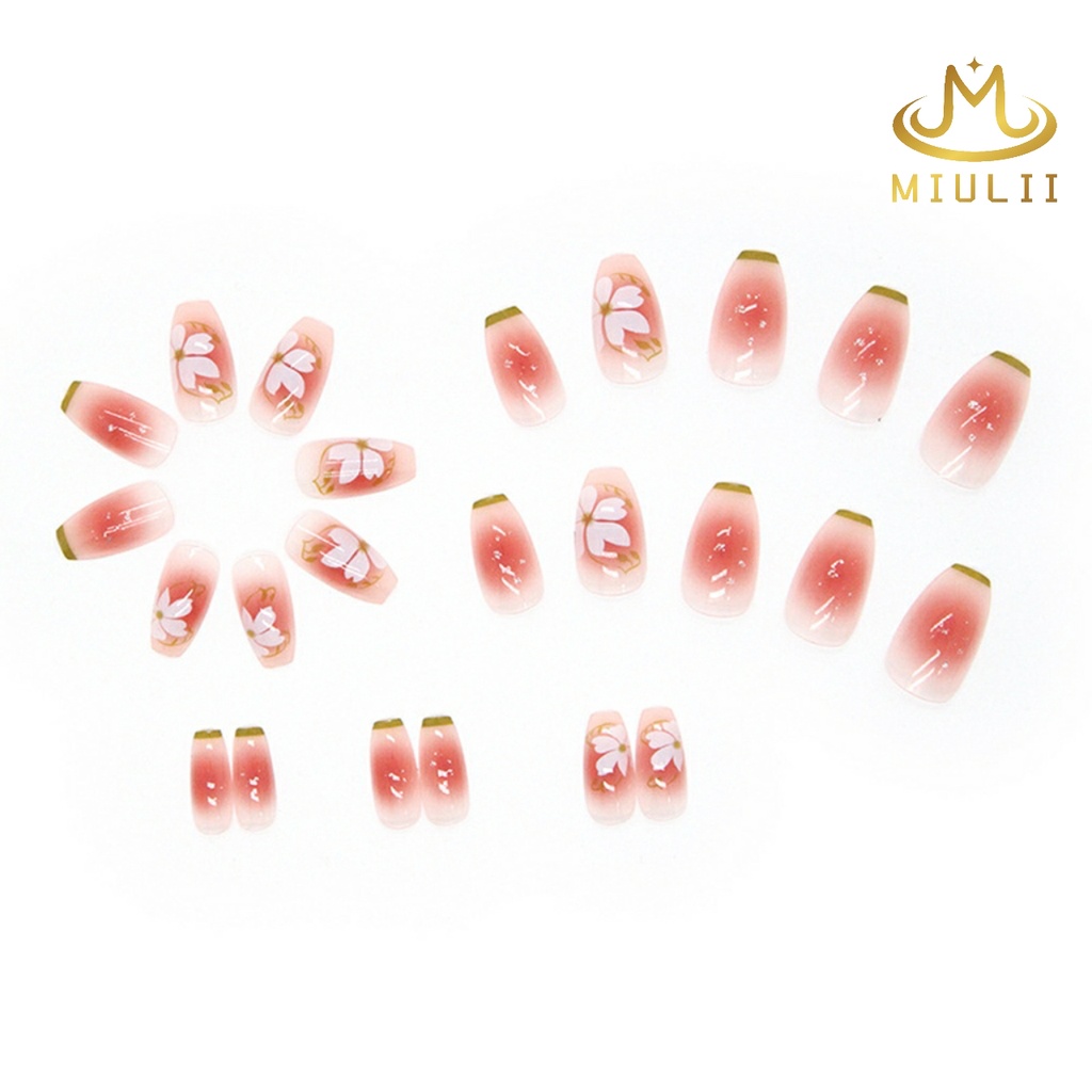 MIULII / KUKU PALSU   A0535  / 24PCS / 3D / NAIL ART / PREMIUM / CUTE / FREE LEM JELLY / KUTEK