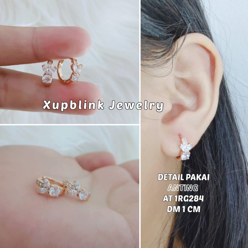 Anting Klip Wanita Titanium Fashionable