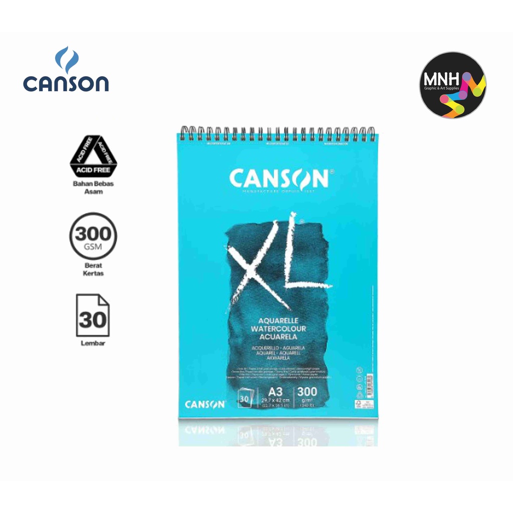 

Buku Gambar Canson XL Aquarelle 300G Size A4