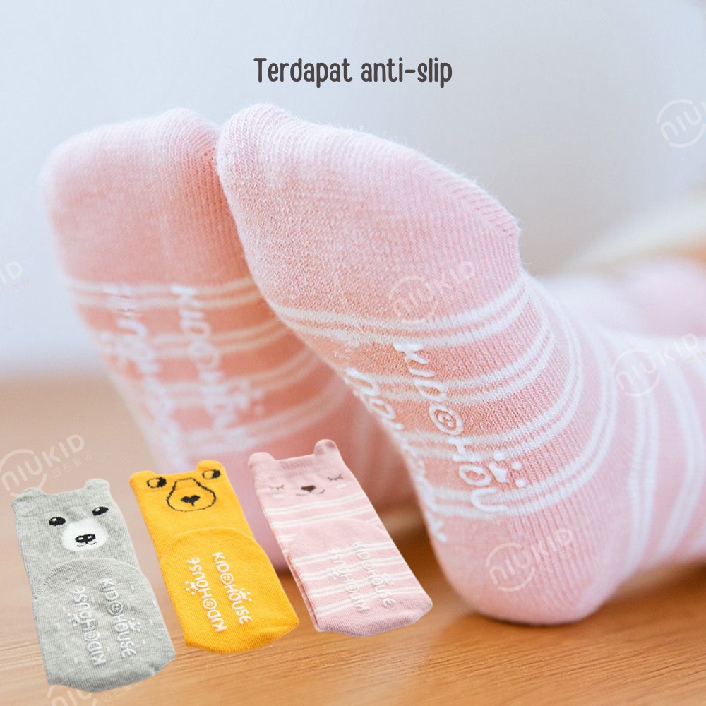 NIUKID KAOS KAKI KOREA BAYI LUCU PANJANG PREMIUM / KAOS KAKI ANTI SLIP BAYI