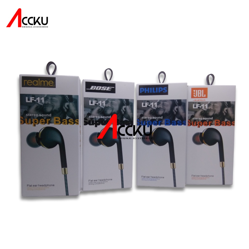 BT-LF11 Bass Eaprhone - Headphone - Headset Murah 3.5mm Universal Earphone Kabel Murah