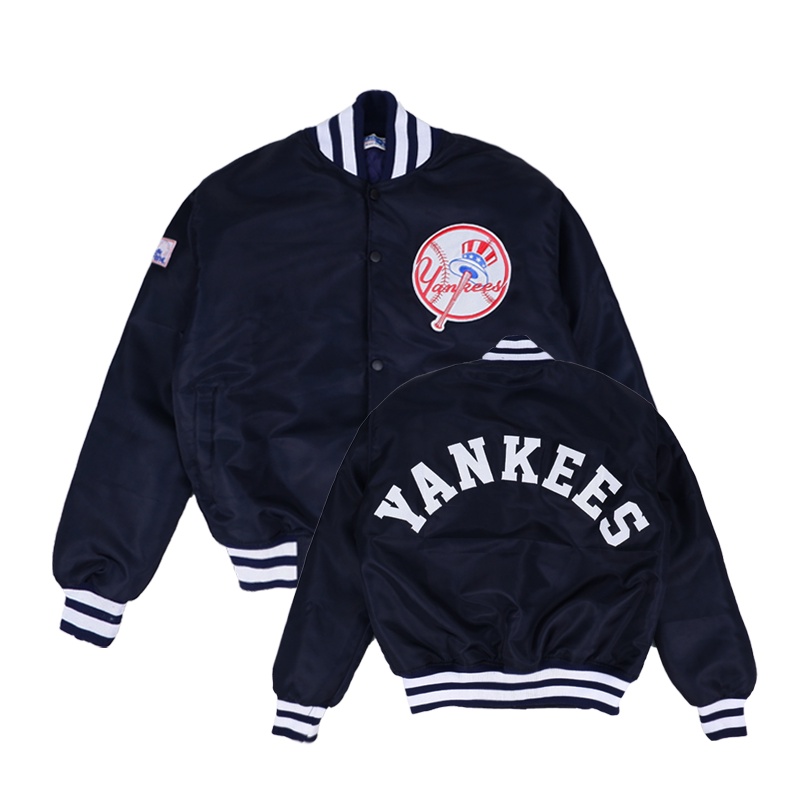 VARSITY JACKET YANKEES CHALKLINE DARK NAVY NEW YORK BASEBALL MLB TEAM VINTAGE