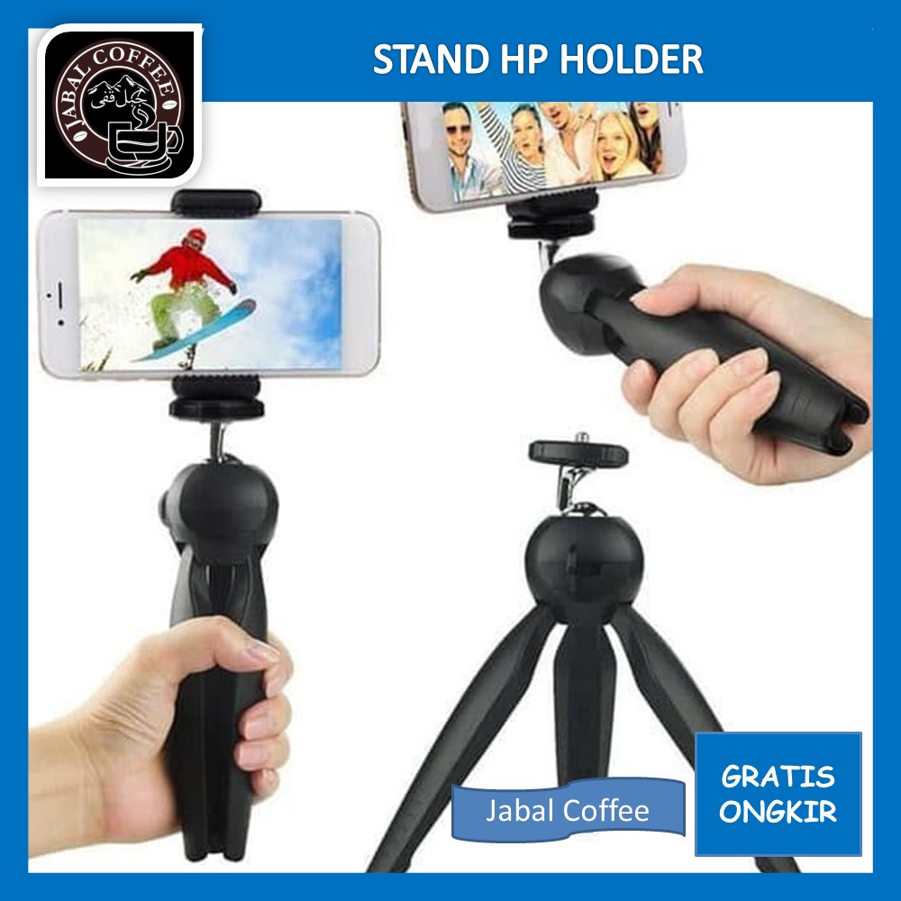 Tripod Handphone Adjustable / Stand Hp Phone Holder 360 Derajat