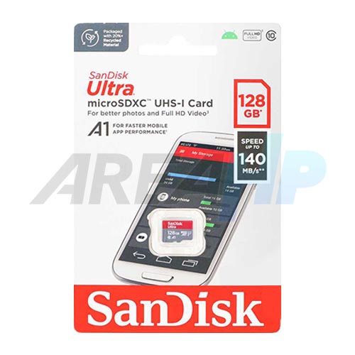 Sandisk 128GB 128 GB Ultra 140 mb/s Micro SD SDXC Card A1 UHS-1