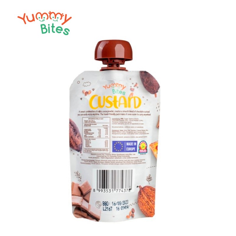 Yummy Bites Custard Chocolate Makanan Puree Anak Bayi - 100 gr