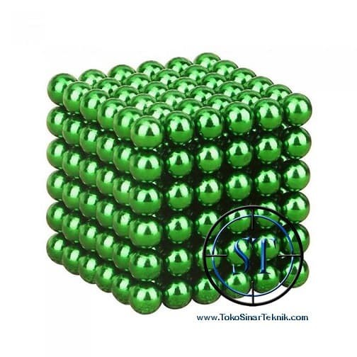 10 BUTIR Magnet BALL GREEN Magnetic Balls Bola Neodymium DIY Puzzle Cube Hijau