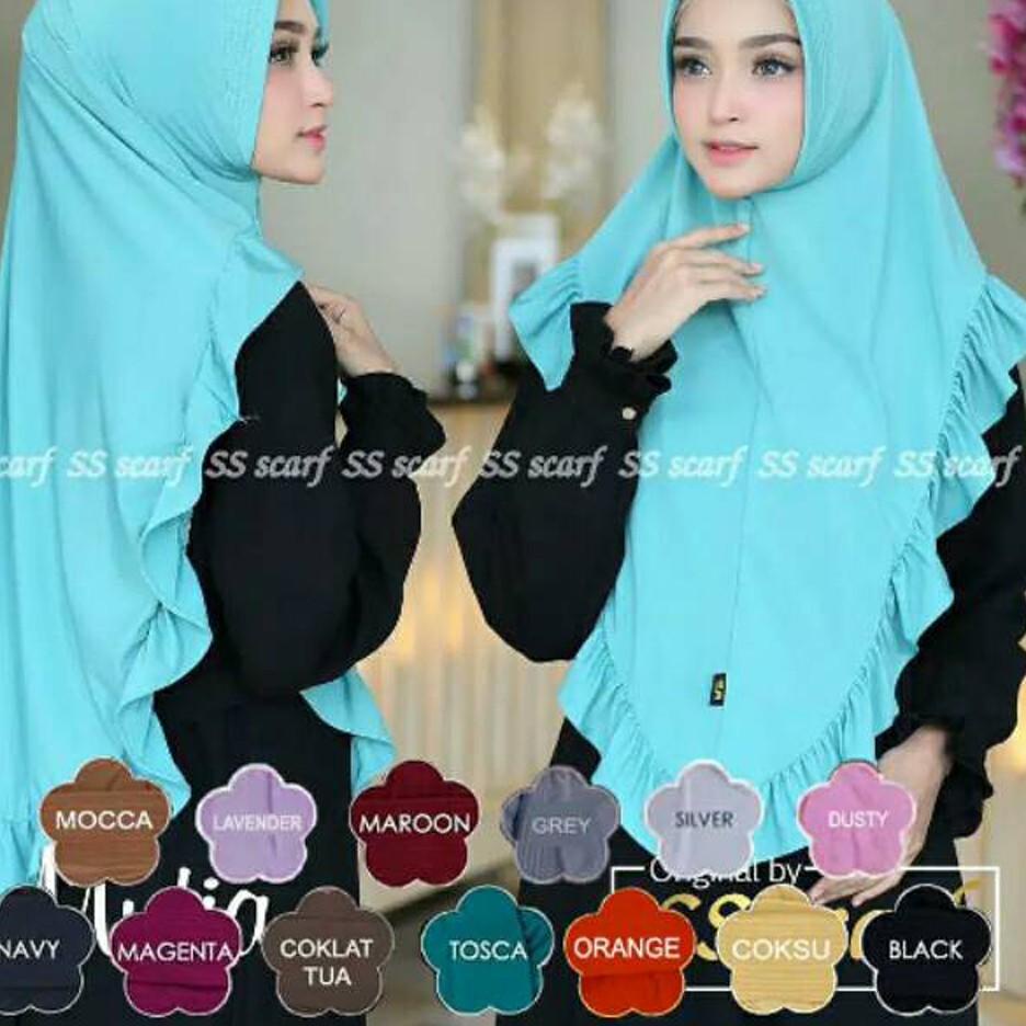 Jilbab Instan Melova Bahan Jersey - Kerudung Syari Pet Antem - Hijab Rempel Pinguin - Khimar Rempel 
