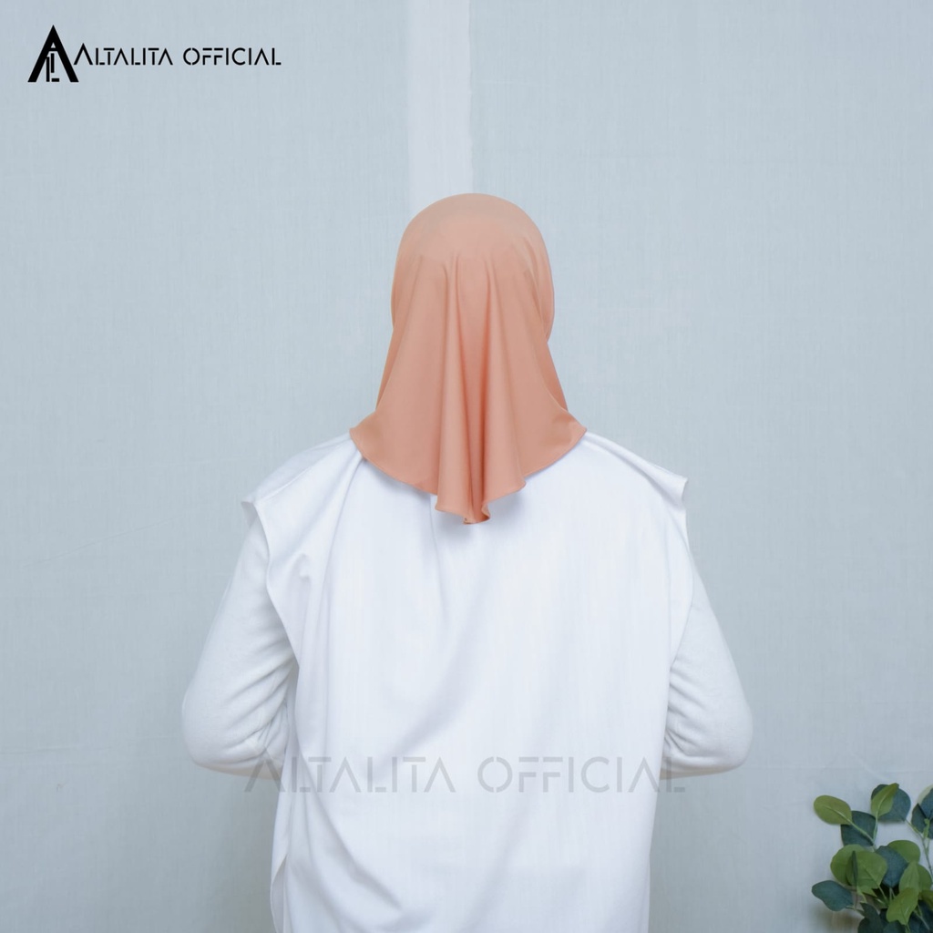 Altalita - Kerudung Sport Bergo Zyta Instan Polos Non Pet Terbaru Bahan Jersey Premium Cocok untuk Olahraga Volly Futsal Senam dan Sehari-hari