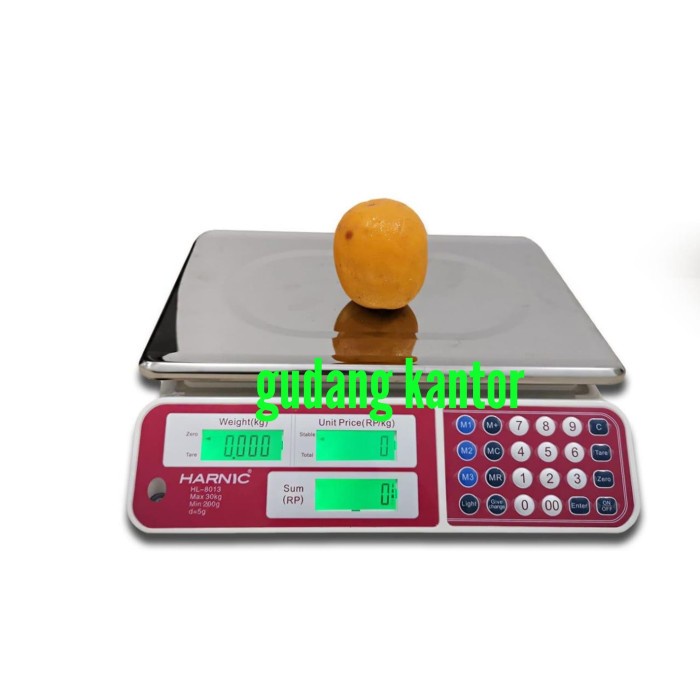 

HARNIC HELES HL8013 Timbangan Digital 30kg Utk Laundry, Buah Paket Dll