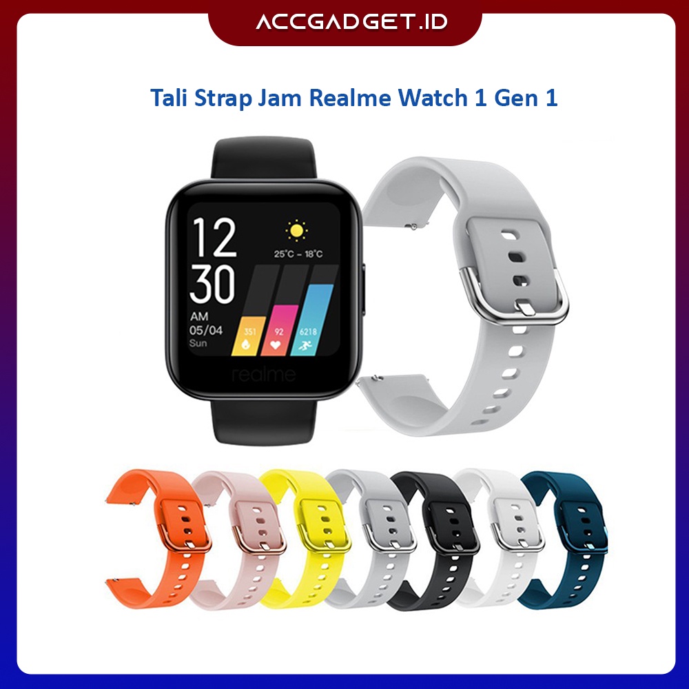 Tali Strap SmartWatch untuk Realme Watch 1(kotak) - ACT20 Silicone Strap