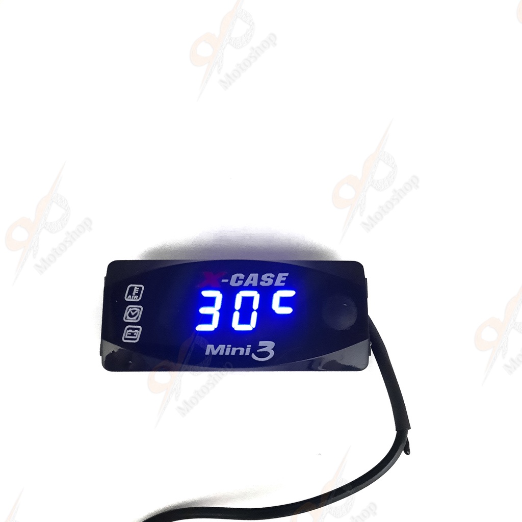 Voltmeter Aki Jam Digital Temperatur Suhu 3 In 1 Voltmeter 3 Fungsi Motor Mobil Waterproof Indikator Digital Voltase Aki Jam Suhu