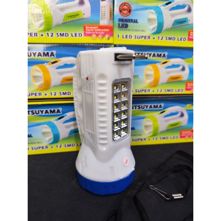 Senter Tangan Mitsuyama MS-1202 LED Super Terang Dapat Dicas + Tali