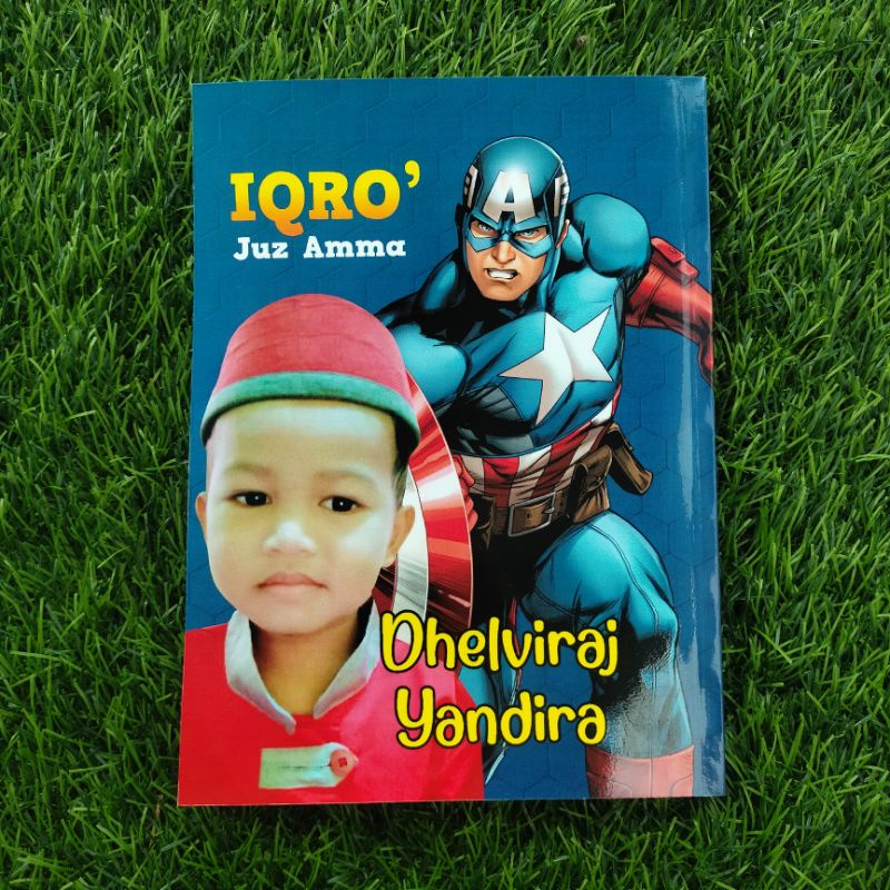 Iqro' Juz Amma Anak Custom Kapten Amerika dan Iqro Full Color