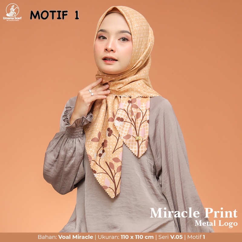 (PART 1) SEGIEMPAT VOAL MIRACLE PLAIN MOTIF ICON METAL LOGO UMAMA