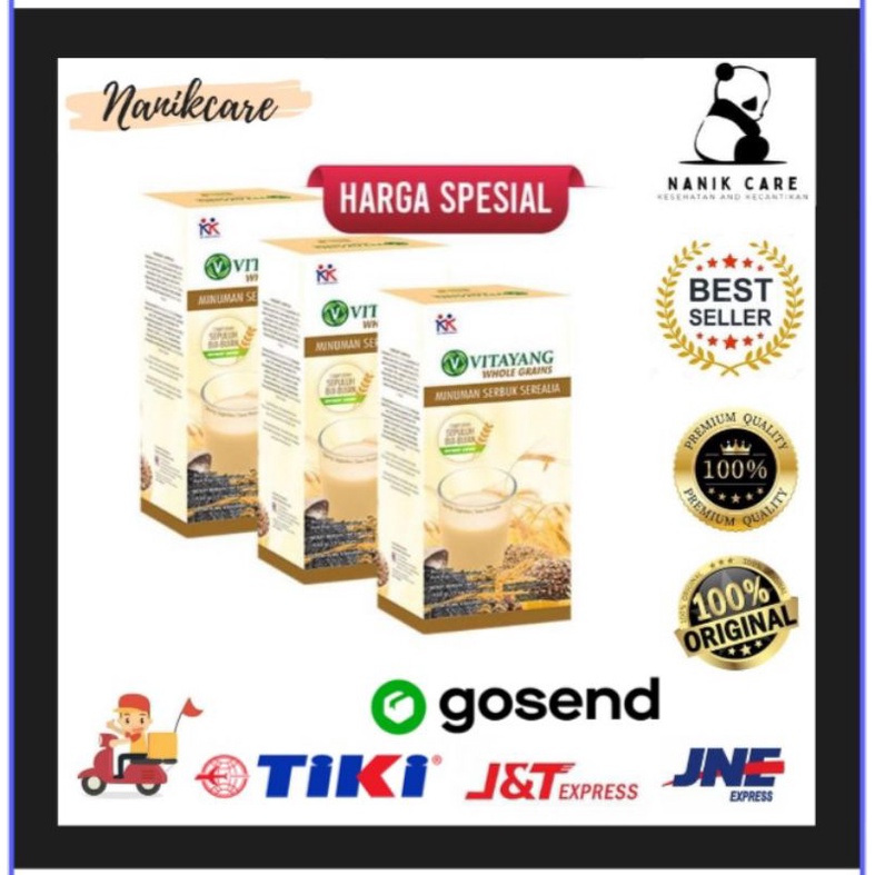 

Vitayang Whole Grains minuman Serbuk Serealia menunjang kebutuhan nutrisi aktivitas harian KK