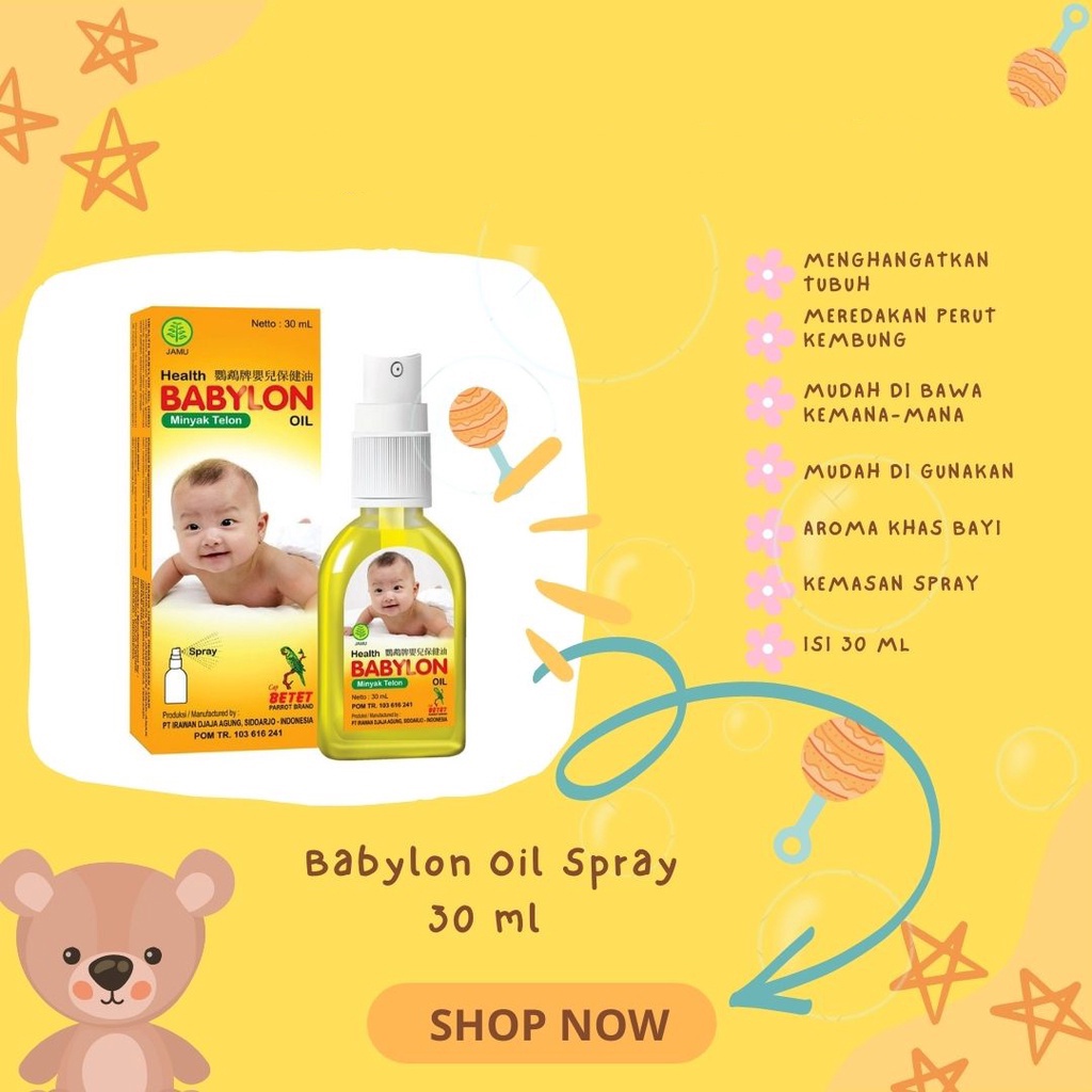 Babylon Minyak Telon Spray 30ml/Minyak Telon Spray Lebih Merata