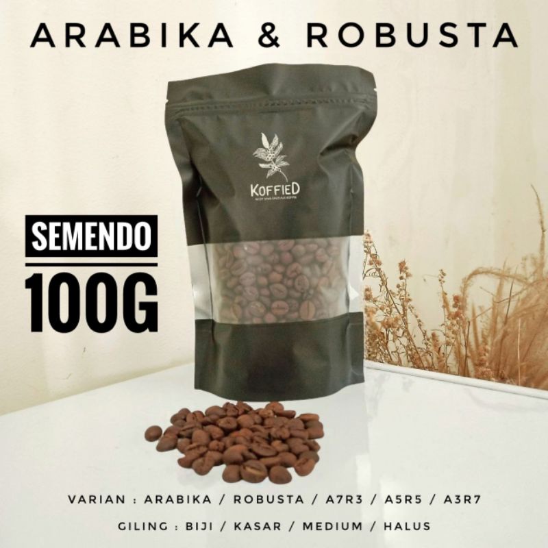 

Kopi Roasted Bean Semendo Arabica ARABIKA ROBUSTA SEMENDO Sumatera Selatan 100g