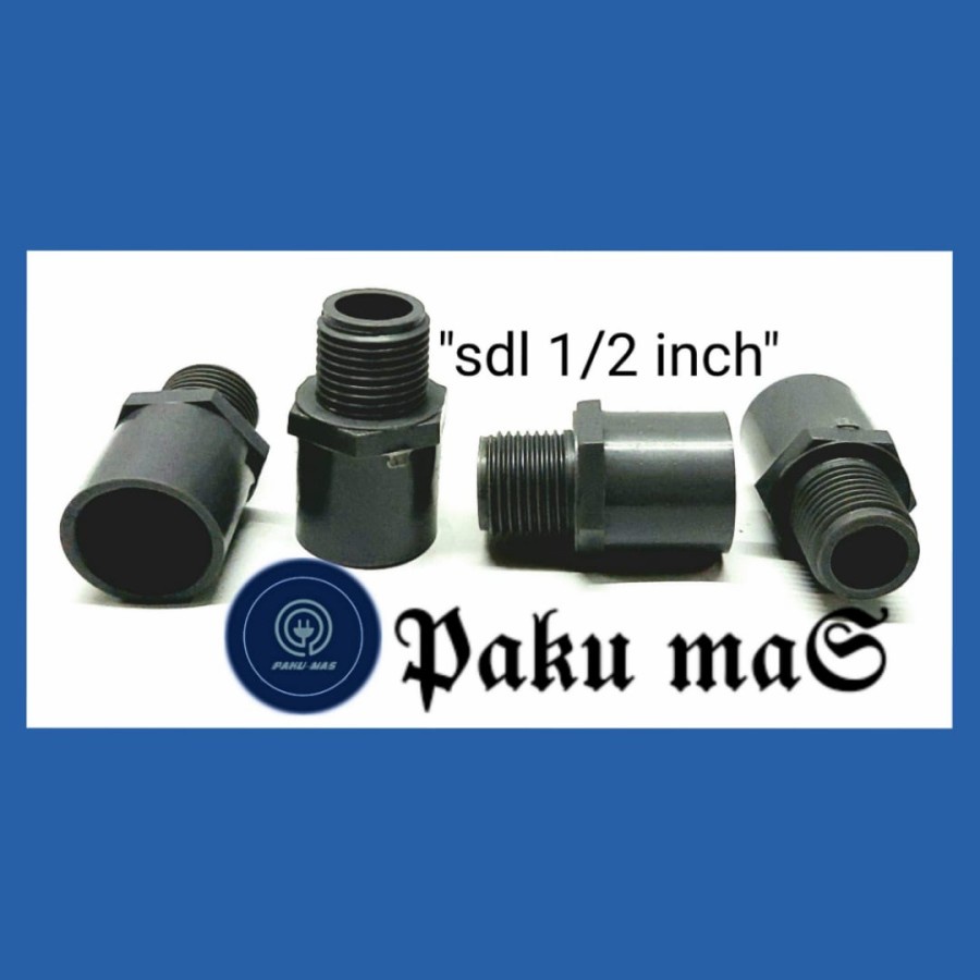 Sok drat luar 1/2 inch pvc