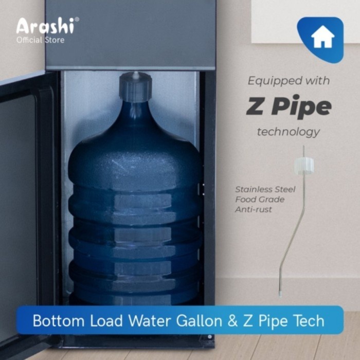 Arashi Dispenser Air Amd 02Bc - Galon Bawah - Dingin Es Dan Panas