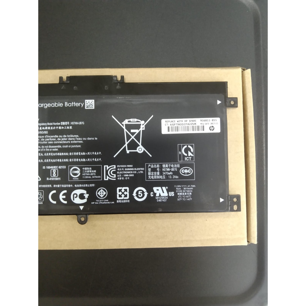 Baterai Battery HP X360 14M-BA011DX 916366-421 BK03XL HSTNN-LB7S 14-BA033TX 14m HSTN-UB7G TPN-W125