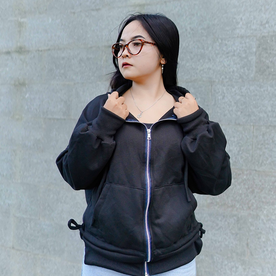 JAKET HOODIE WANITA OVERSIZE - BINTAN JACKET - KOREAN STYLE - TRENDI