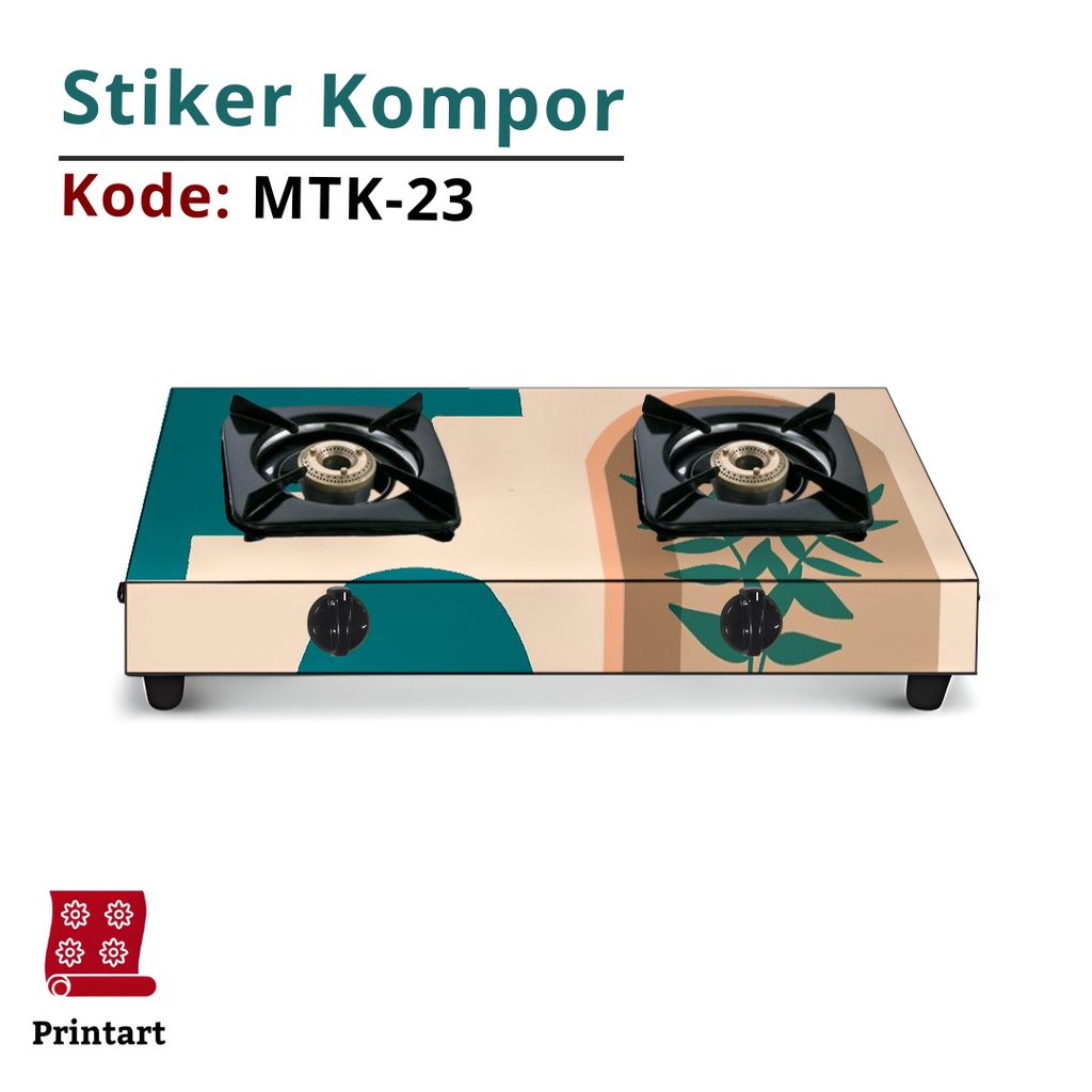 Stiker Kompor 1 Tungku dan Sticker Kompor 2 Tungku Motif Minimalis Kode MTK-23