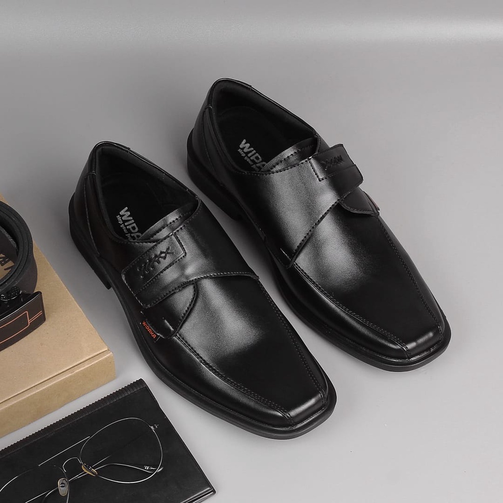 WIPAKA - Sepatu Pantofel Pria Sepatu Formal Pria Wipaka Original JB Kulit PU hitam