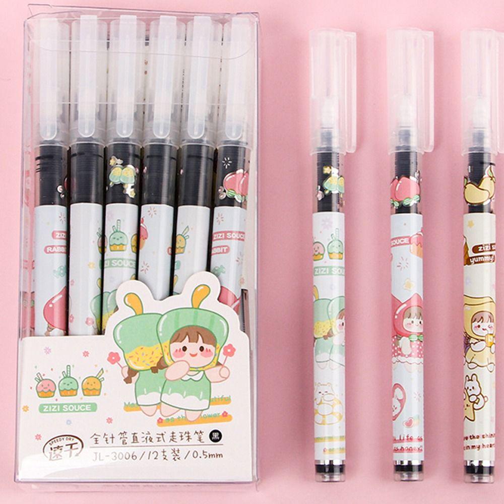 Mxbeauty Siswa Pena Netral Lucu Fasih Cepat Kering Kucing Astronot Dinosaurus Alat Kantor Pasokan Tulisan Alpukat Roller Ball Pen