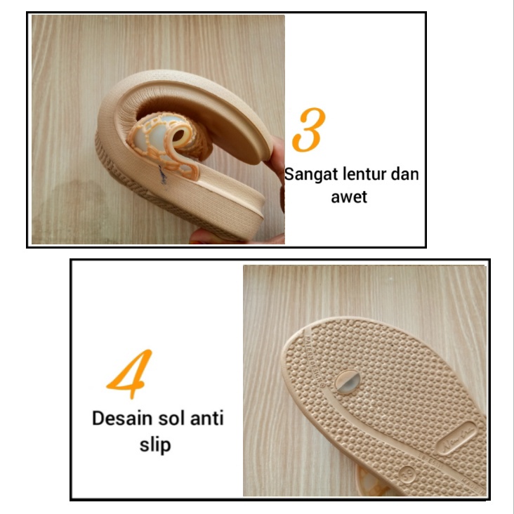 gos NEW ERA LB.E 51113 Sandal Japit Perempuan Sendal Karet Wanita Casual