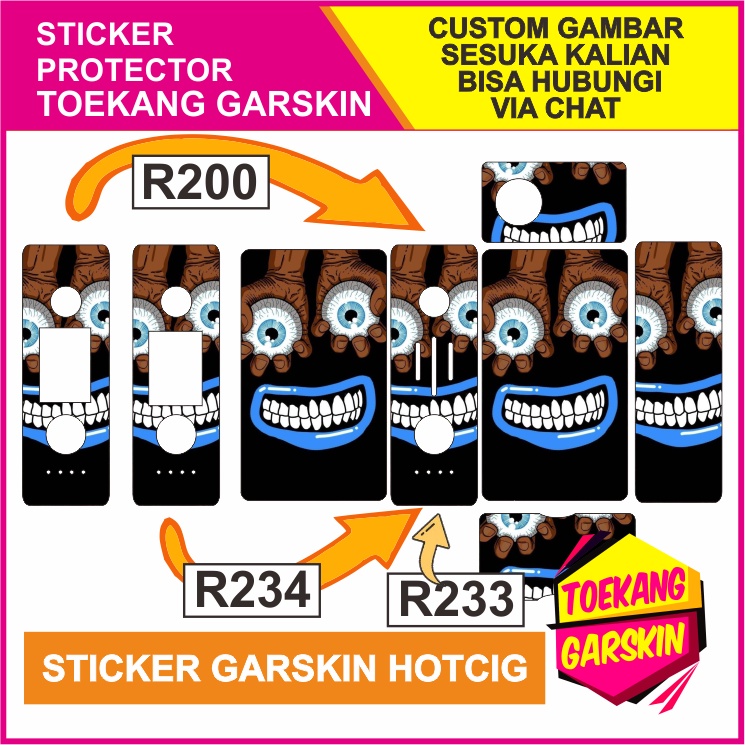 STICKER GARSKIN HOTCIG R200, R233 DAN R234 SPECIAL EDITION 01