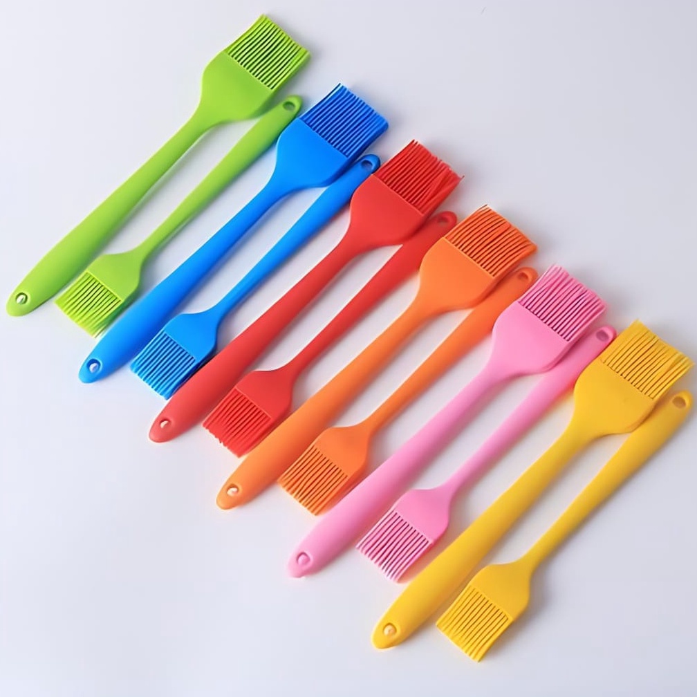 KUAS SILIKON MENTEGA UKURAN 21 CM/ KUAS KUE DAN ROTI / KUAS BBQ / KUAS SILIKON FOOD GRADE / SILICONE BRUSH / Kuas Full Silikon / Kuas Silicon / Kuas Roti / Kuas Mentega / Kuas Kue / Kuas Untuk Masak / Kuas Silikon Tahan Panas