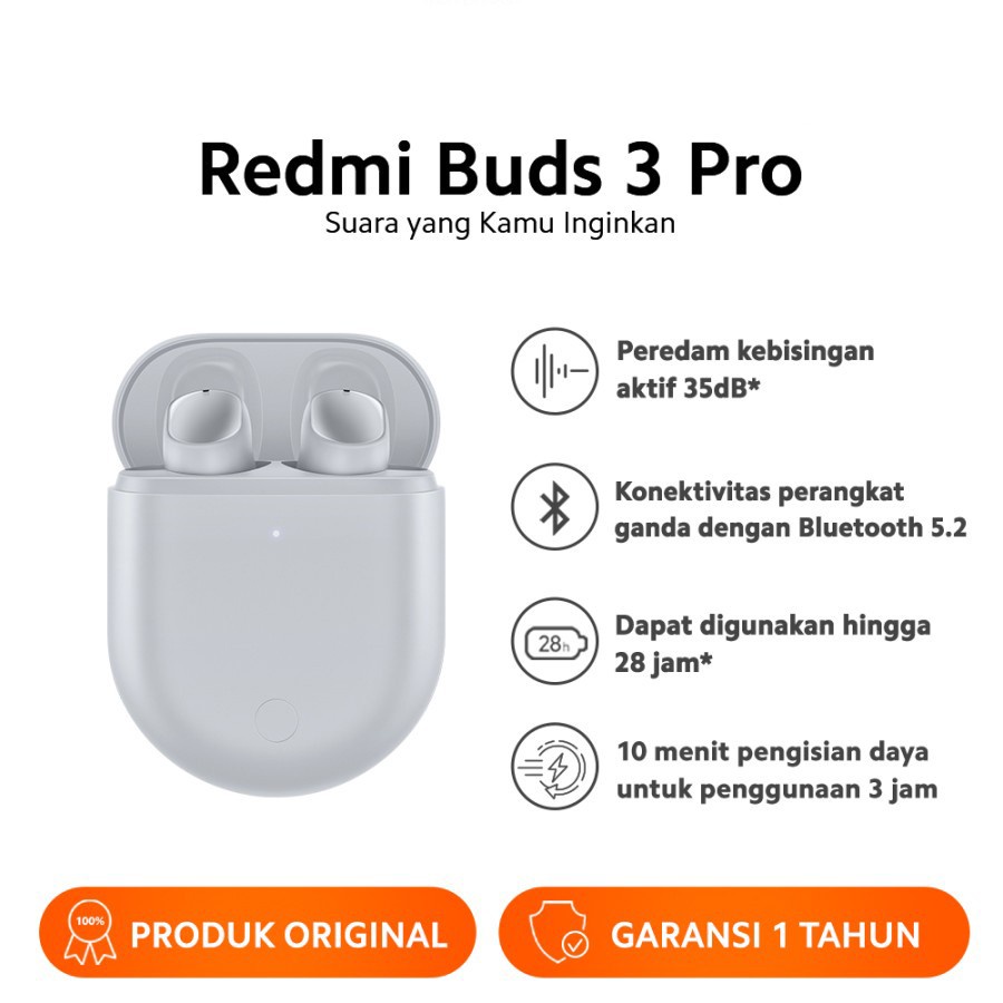 Mi TWS Redmi Buds 3 PRO ANC Bluetooth Earphone - Garansi Resmi TAM