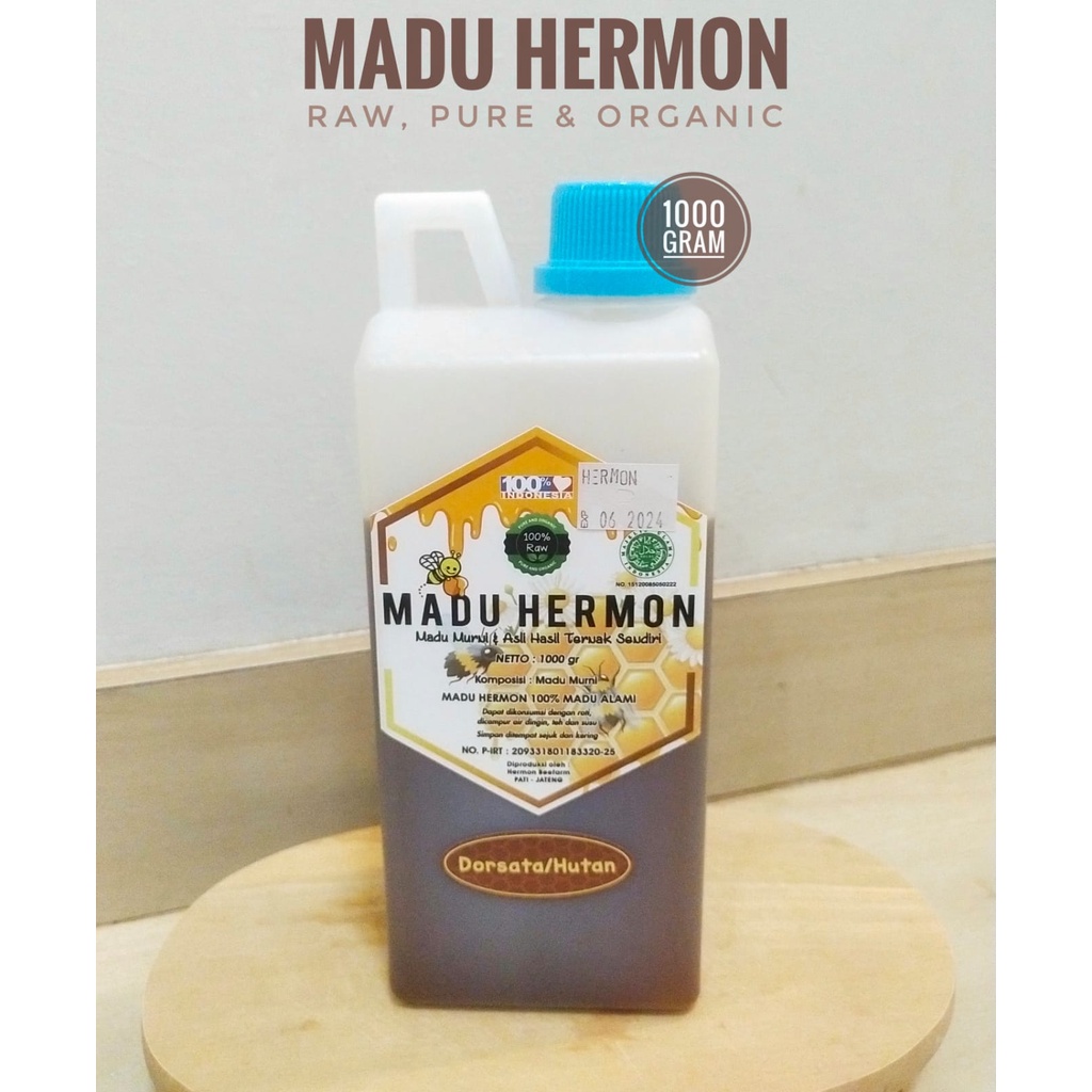 

Madu Hermon - Madu Hutan Liar Dorsata Raw, Murni dan Organik 1 kg (Sertifikat P-IRT)