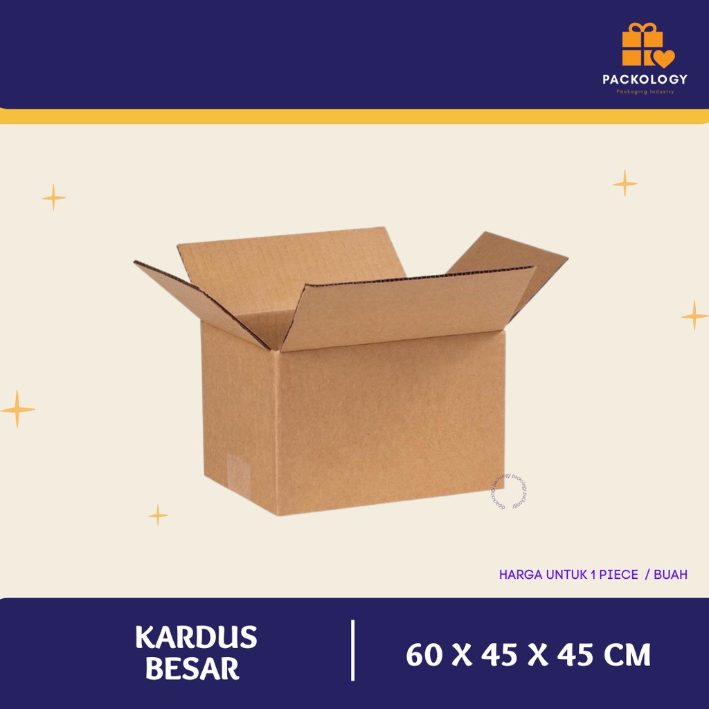 

KARDUS / KARTON BOX BESAR POLOS Uk. 60x45X45 CM