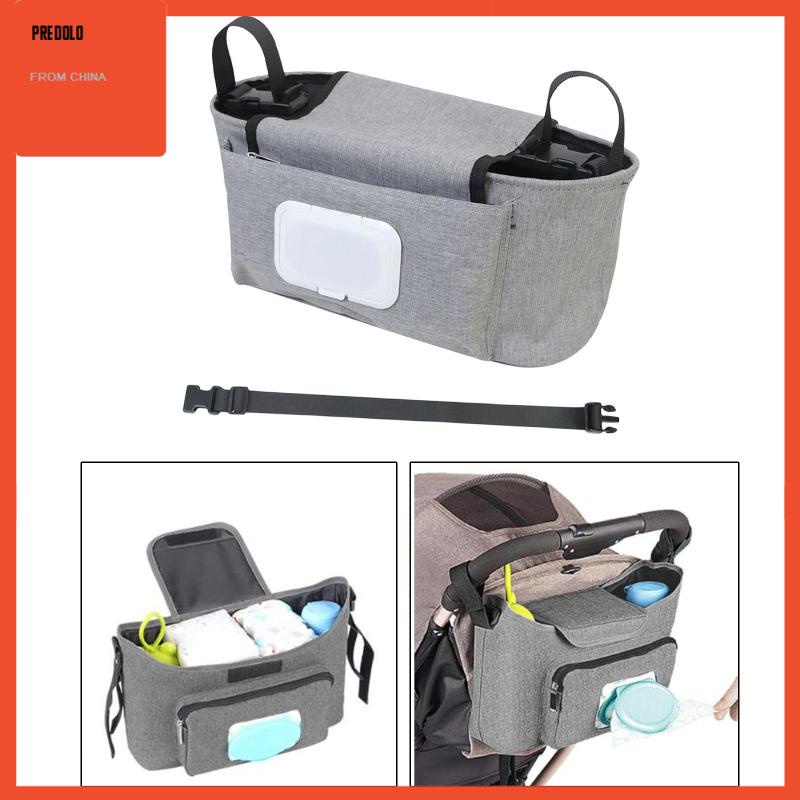 [Predolo] Baby Stroller Organizer Detachable Bag for Diaper Phone, Toys Snacks