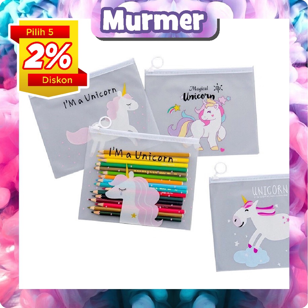 

MurmerOfficial Tempat Pensil / Tas Pounch Kosmetik Transparan Pencil Motif Kartun Impor R079