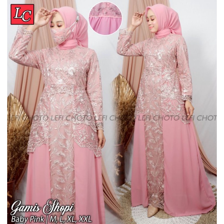 KEBAYA ORIGINAL // GAMIS SHOPI // BAHAN TILLE BORDIR MUTIARA // By Lefi Choto
