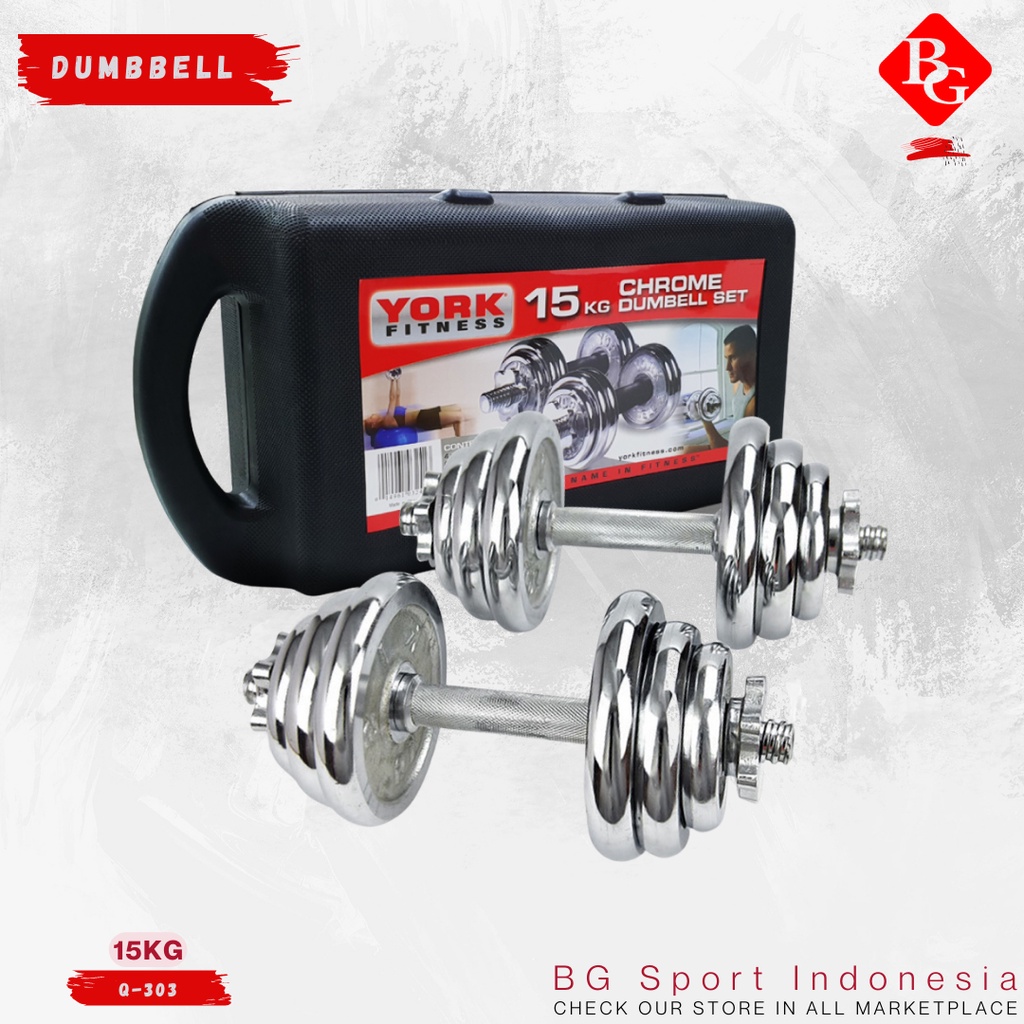 Jual Bg Sport Dumbbell Set Kg Besi Chrome Alat Olahraga Angkat Besi Q Shopee Indonesia