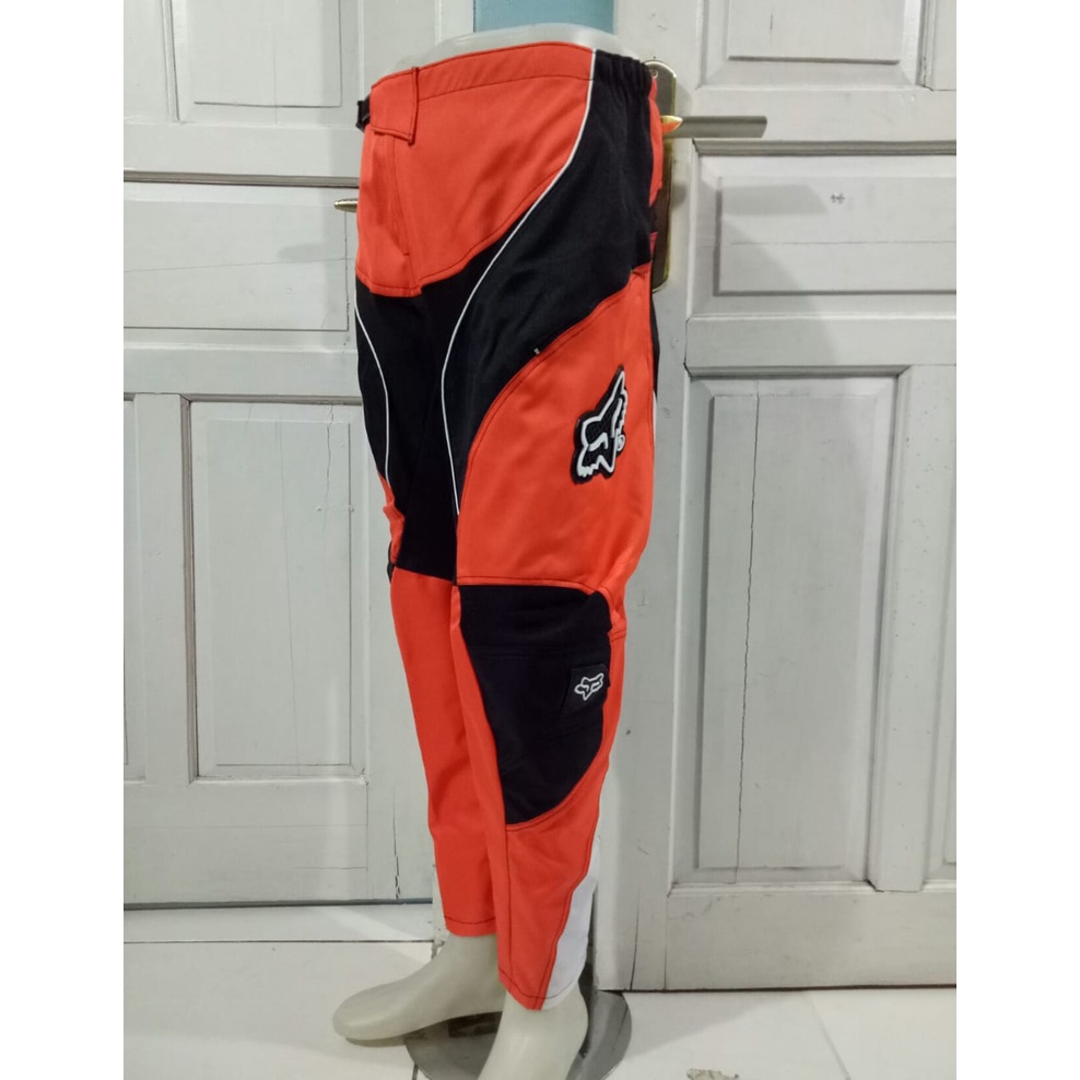 Celana Cross - Celana Trail - Celana Enduro - Celana Gastrack Adventure - Bahan Condura Berkualitas - Celana motor cross - Celana trabas bahan condura  TERLARIS -  Colour ORANGE