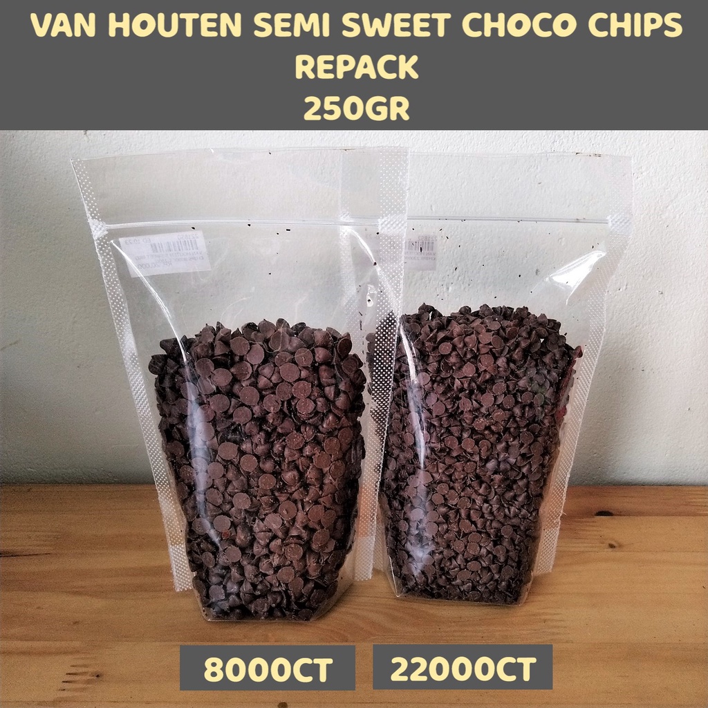 

Van Houten Semi Sweet Choco Chips / Coklat Chip Repack 250gr