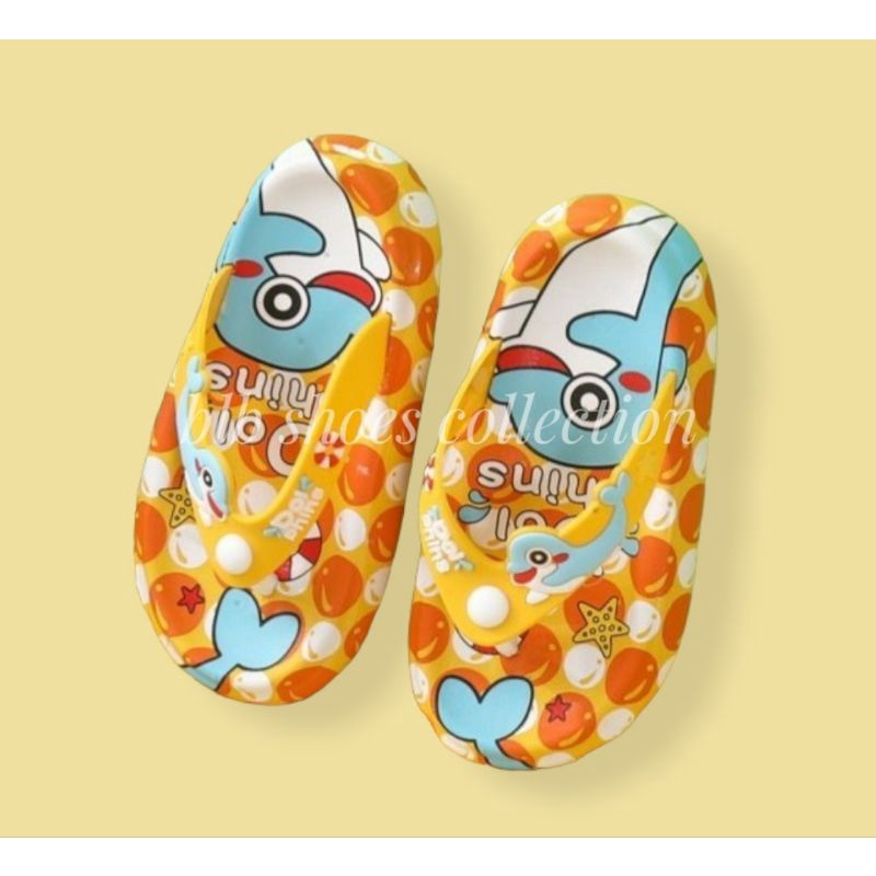 Sandal jepit anak perempuan laki laki sandal jepit anak unisex motif dolphin sandal jepit anak cowok cewek import morif lumba lumba Sandal jepit anak kekinian nyaman