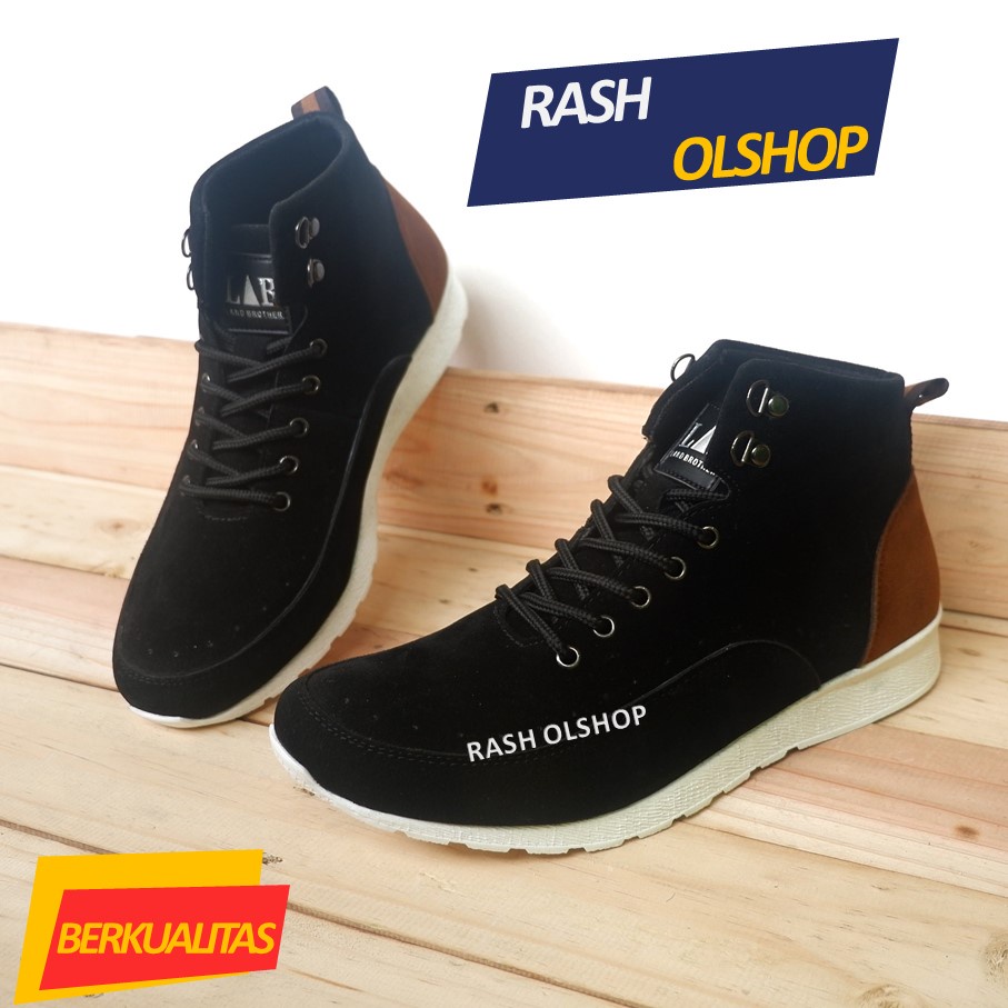 Boot Sneakers Kasual Pria terbaru Sepatu Sneakers Boot keren