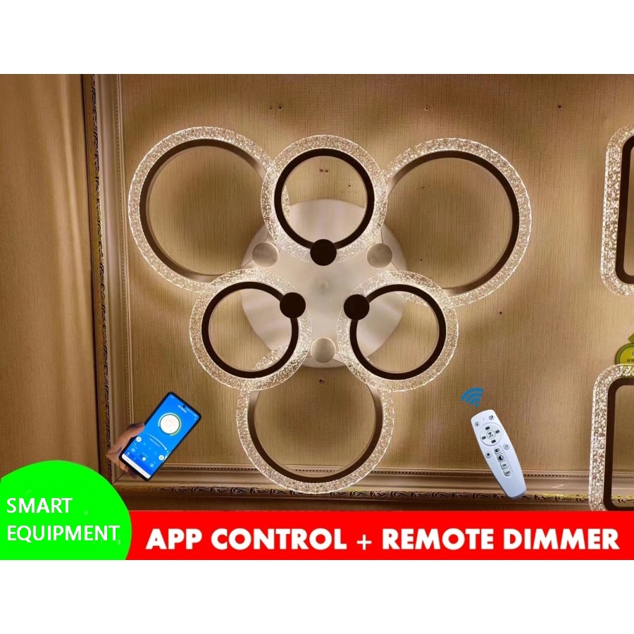 LAMPU HIAS PLAFON MODERN LED 3 WARNA Type AM90011-3+3 / LAMPU PLAFON LED