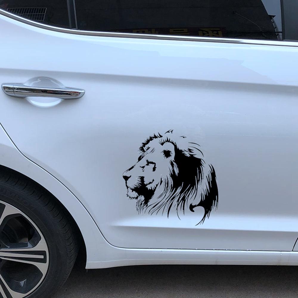 Lanfy Stiker Mobil Jendela Anti Air Dekorasi Aksesoris Mobil Safety Mark Spion Strip Reflektif Lion Stickers