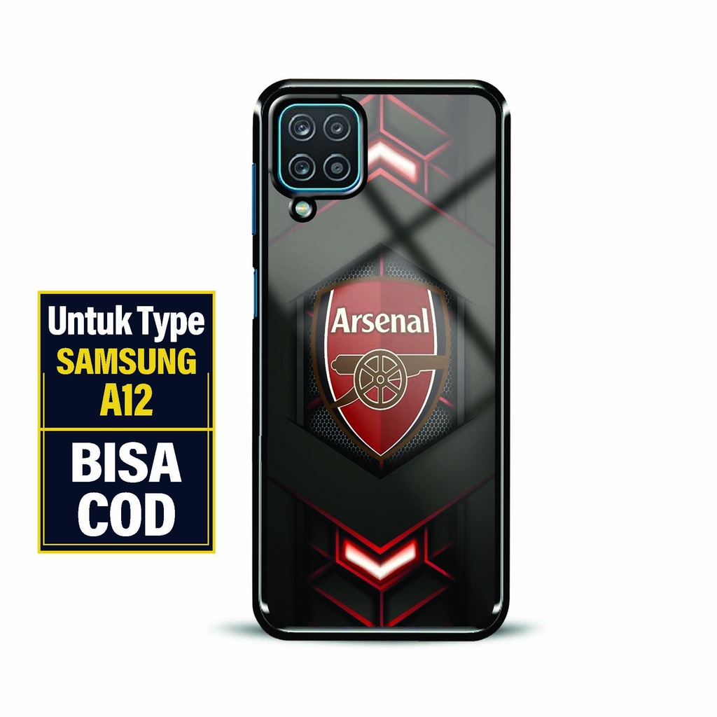 Hardcase Premium Samsung A12 - Softcase Kaca Samsung A12 - Fashion Motif [ Bola Club 1 ] - Hardcase 
