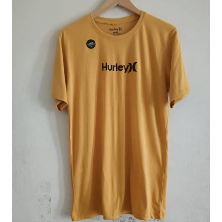 Baju Kaos Huley Pria Distro Bandung Big Size Warna Mustard