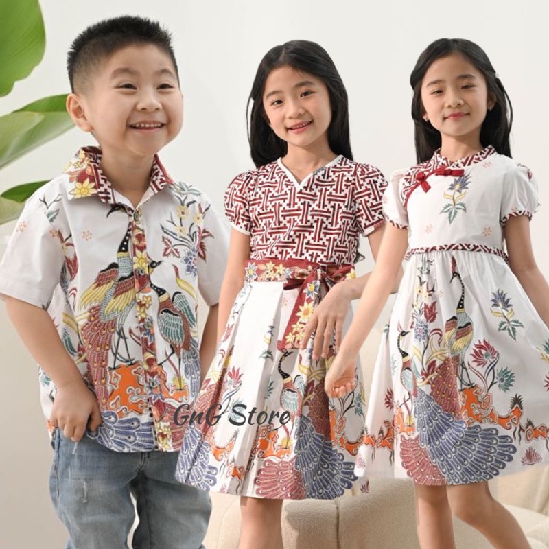 Dress/ Kemeja Batik Anak BBC/ Seragam Batik/ Batik Sekolah